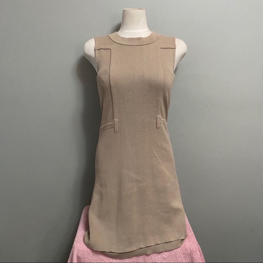 Alice and Olivia beige/camel color dress
